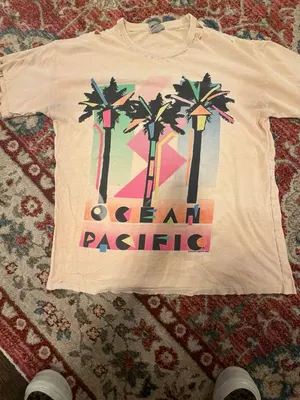 1990 Ocean Pacific Palm Trees Graphic Tee, photo 3