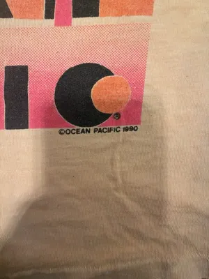 1990 Ocean Pacific Palm Trees Graphic Tee, photo 4