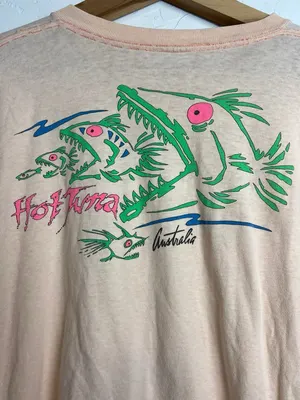 1990's Hot Tuna Australia Skeleton Fish Tee, photo 4