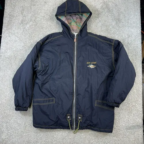 1990's Rip Curl Embroidered Hooded Jacket, vintage Rip Curl jackets