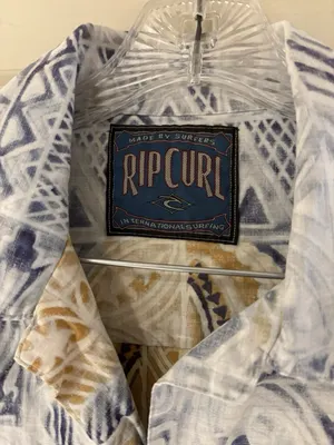 1990's Rip Curl Tribal Hawaiian Shirt, photo 3