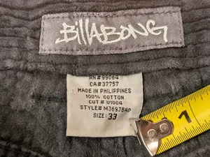 Y2K Billabong Black Wide-Leg Cords, photo 5