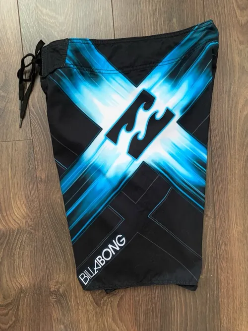 Y2K Billabong Black Ice Big Logo Boardshorts, vintage Billabong boardshorts
