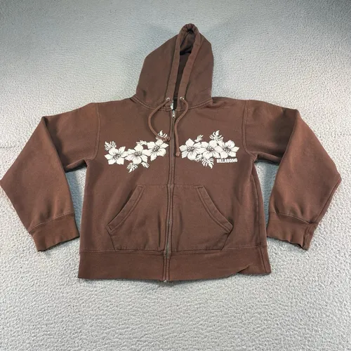 Y2K Billabong Floral Full-Zip Hoodie, vintage Billabong womens