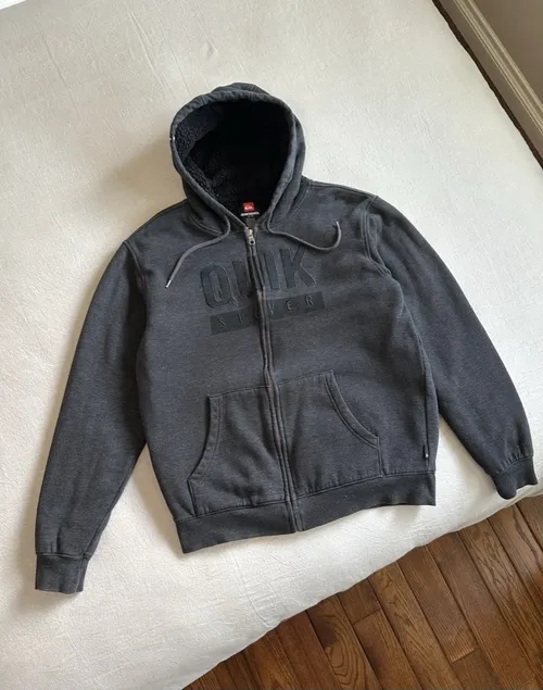 Y2K Quiksilver QUIK Spellout Full-Zip Hoodie, vintage Quiksilver hoodies & sweats