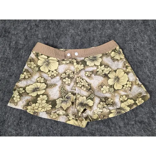 Y2K Roxy Hibiscus Floral Boardshorts, vintage Roxy womens