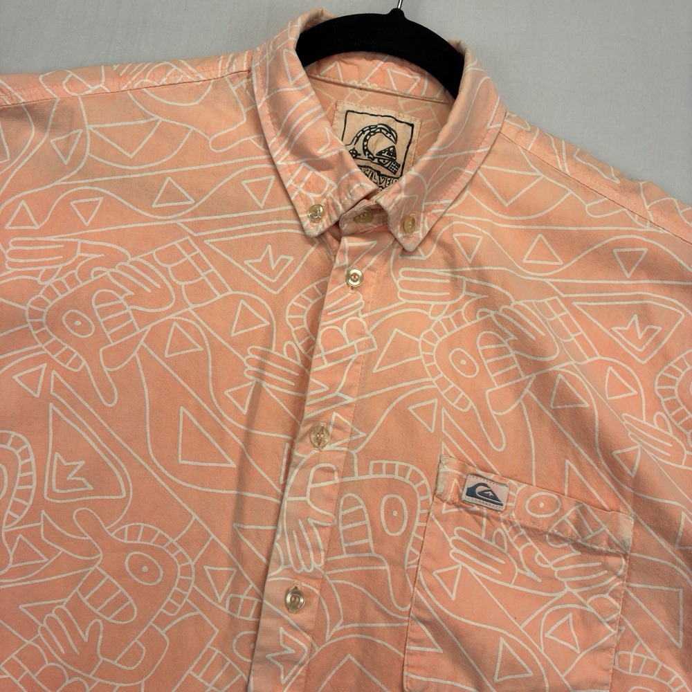 Y2K Quiksilver Tribal Surf Print Button-Up, photo 1